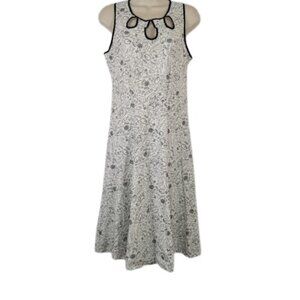 Saville Row Womens Novelty Print Fit and Flare Dress White Black Food Drink 2